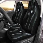 Bulopur Car Seat Cover Black Horse Print for Men Universal Car Front Seat Decoration Fit for Car SUV Sedan Truck