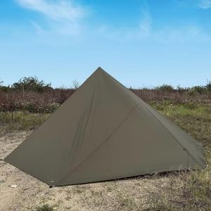 Ultralight Tarp Campeggio Impermeabile 3X3 3X4 3X5M Tendalino Spiaggia Parasole Multifunzionale Telo Frontale Tendalino Camper Telone con Occhielli (verde oliva, 3x5m)