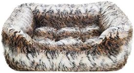 Rosewood Brown Cosy Fur Print Squar