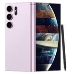 Unlocked Cell Phones S24 Ultra Smartphone Android 13 Unlocked Phones 8+256GB 6.8" HD Screen Dual SIM 108MP+48MP Camera and Built-in Pen (Pink)