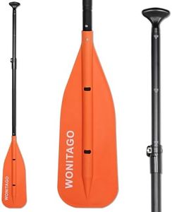 WONITAGO Canoe Paddles Aluminum Paddle with PP Blades, Floating Adjustable Canoe Paddle and Boat Paddle, 122-152 cm/4-5 Ft, Orange