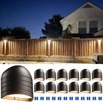 LEONLITE 12-Pack Low Voltage LED Deck Lights, 250LM Ultra Bright Fence Down Lights, CRI90 Landscape Step Railing Fence Light, ETL Anti-Dazzling Accent Lighting, 12-24V AC/DC, Oil Rubbed Bronze, 3000K
