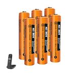 NI-MH Rechargeable AAA Battery for Gigaset BT Cordless Phones, 6 Pack 1.2V 750mAh AAA Rechargeable Batteries for Panasonic