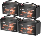 LiTime 4 Pack 12V 100Ah Trolling Motors Lithium Battery, Group 31 Bluetooth LiFePO4 Battery | Low-Temp Protection | 100A BMS | Bluetooth 5.0 | Perfect for Marine, Boat, RV, Home Energy Storage