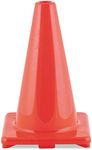 Champion Sports 18" High Visibility Flexible Vinyl Cone for Athletics and Social Distancing, Orange