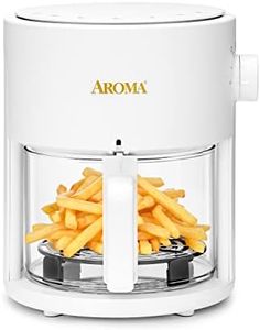 AROMA® Glass Air Fryer and Countertop Convection Oven with Powerful 360Crispy™ Technology (3 Quart)
