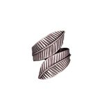 Shyle 925 Solid Sterling Silver Ring,Qurbat Intricate Dual Leaf Ring, Statement Adjustable Ring,Handcrafted Oxidized Silver Ring, Well Stamped with 925,Gift For Her, Indian Jewellery
