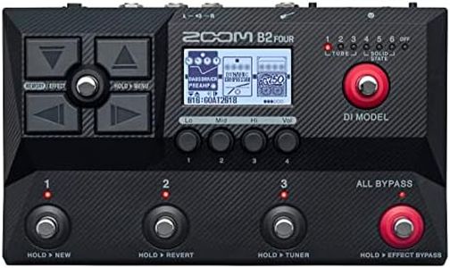 Zoom B2 Four Bass Multi-Effects Processor with 6 DI Boxes, Multi-Layered IR’s, Amp Modeling, 100+ Built in Effects, Looper, Lightweight & Audio Interface for Direct Recording to Computer