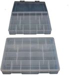 Fischer Plastic 20 Compartment Storage Box, X-Large, Clear