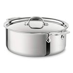 All-Clad 4506 Stainless Steel Tri-Ply Bonded Dishwasher Safe Stockpot with Lid/Cookware, 6-Quart, Silver