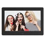 Digital Photo Frame 7 inch,Kenuo Electronic Picture Frame White with 1280x800 IPS Screen Image Preview, Auto-Rotate, Remote Control, Video Calendar Clock Auto On/Off Timer, Support USB SD Card