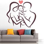 StickMe 'Mother and Baby Love - Parents Love On Child - Birth - Children - Creative - Colorful - Wall Sticker' -SM258 (Multi Colour, Vinyl - 80cm X 80 cm)