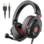 EKSA 7.1 PC Gaming Headset with Microphone, PS4 Gamer Headphones with USB & 3.5mm Cable, Detachable Noise Canceling Mic, Bass Surround Sound, LED, PS5 Gaming Headset for Xbox One, Switch, Laptop