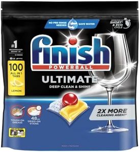 Finish Powerball Ultimate All In 1 Lemon Sparkle Dishwashing Tablets 100 Pack