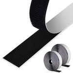 2 Roll Hook and Loop Tape, Heavy Duty Dual Lock, Nylon Self Adhesive Dual Lock, 1 Inch x 26 Feet Reusable Hook and Loop Interlocking Mounting Tape Strips Fastener for Home Office Carpet Mats