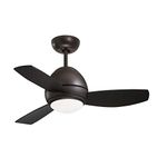 Emerson CF244LORB Curva 44-inch Modern Ceiling Fan, 3-Blade Ceiling Fan with LED Lighting and 6-Speed Remote Control