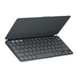 Logitech Keys-to-GO 2 Portable Wireless iPad Keyboard with Built-in Cover, Slim and Compact Bluetooth Keyboard for iPad, iPhone, Mac, and Apple TV, Easily Switch with Devices - Graphite