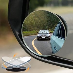 Blind Spot Mirrors 4 Pack HD Frameless Convex Mirrors for Wide Angle Side View Blind Spot Coverage