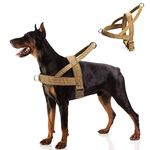 Dog Harness No Pull Reflective Pet Harness for Large Medium Dog, Adjustable Dog Vest Harness Mesh Breathable with Soft Padded Handle for Outdoor Training, Walking (M)