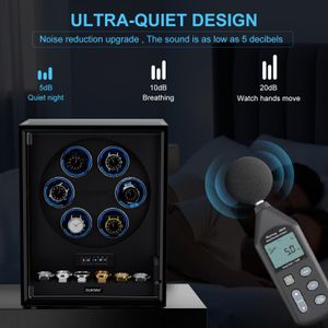 DUKWIN 6 Watch Winder – Fingerprint Lock, Automatic Rotation