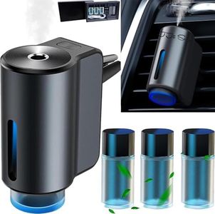 2025 Electric Car Air Freshener Diffuser with 3 Natural Aroma (Cologne/Chanell/Hiltonn), Rechargeable Smart Car Air Freshener, 3 Modes Intelligent Car Essential Oils, Auto On/Off Smart Car Diffuser