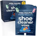 Miss Mouth's Messy Steppers Shoe Cleaner - 30 Wipes Ready To Use Sneaker Cleaner for Rubber, Canvas, Leather to Remove Dirt, Grass, Scuffs from makers of Miss Mouth's Messy Eater Stain Treater