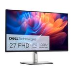 Dell P2725H 27 Inch Full HD (1920x1080) Monitor, 100Hz, IPS, 5ms, 99% sRGB, USB-C, DisplayPort, HDMI, VGA, 4x USB, 3 Year Warranty, Black