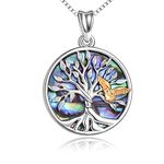 Tree of Life Necklace Sterling Silver Family Tree Pendant Necklace with Owl Jewellery Birthday Gifts for Women Mum Daughter Girlfriend Sister