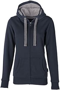 HRM Chaqueta F Sudadera con Capucha, Azul Marino, S para Mujer