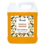 Harrods Vanilla Orange 5L Body Wash Refill | Moisturizing Liquid Soap Shower Gel | Gentle Cleanser for Dry Skin | 100% Natural Freshness