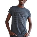 AEROPOSTALE Men's Americana 87 Short Sleeve Tee, Charcoal Heather Grey, Medium