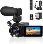 SOPPY 8K Digital Camcorder 48MP 60FPS WiFi IR Night Vision 18X Zoom, 3.0 Inch Flip Screen Vlogging Camera with Remote Control, 1 Battery & 64GB SD Card, Black