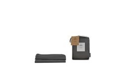 Panda® 100% Bamboo Organic UK Double Fitted Sheet, Quiet Grey | Soft, Breathable, Antibacterial, Hypoallergenic | Luxury High Thread Count | Extra Deep Fitted Skirt | Moisture-Wicking | Easy Wash