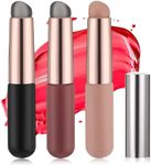 Oruola 3pcs Silicone Lip Brush,Reusable Lip Mask Applicator,High Elastic Silicone Lip Brush Concealer Makeup Brushes,Multi Makeup Blending Brush with Lid for Lip Balm, Lip Gloss, Lip Stick Concealer