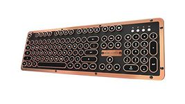 Azio Retro Classic Bluetooth Artisan - Luxury Vintage Backlit Mechanical Keyboard, Black/Copper (MK-RETRO-L-BT-03-US)