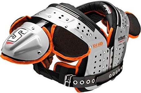 Schutt Sports Varsity XV HD OL/DL Shoulder Pad, X-Large,Black/Silver/Orange