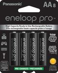 Panasonic BK3HCCA8BA Eneloop Pro Rechargeable AA Batteries, 8 pk