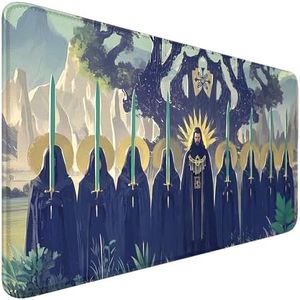 MTG Playmat Stitched Edges, MTG Mats for MTG DTCG CCG RPG Trading Card 24 x 14 inches TCG Playmats Smooth Rubber Surface Battle Game