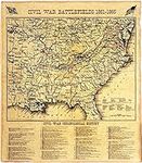 Civil War Battle Map 1861-1865 Repl
