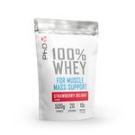 PhD Nutrition 100% Whey Protein Powder, Grass Fed Whey Protein, Rich in Amino Acids & L-Glutamine, Low Calorie Protein Powder Strawberry Delight, 20 Servings, 500g