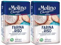 il Molino Chiavazza Rice Flour 500g - Pack of 2 | Vegan & Gluten-Free | Farina di Riso | Authentic Italian Rice Flour | Perfect for Wide Range of Dishes