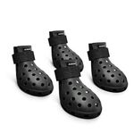 Dog Shoes for Hot Pavement - Dog Boots for Small & Medium & Large Dogs, Dog Boots Paw Protectors, Easy ON & OFF, Non-slip, Waterproof, Easy-Clean Dog Booties for Beach and Snow (Black, L)