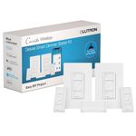 Lutron Caseta Wireless Smart Lighting Dimmer Switch (2 count) Starter Kit, P-BDG-PKG2W-A, Works with Alexa, Apple HomeKit, and the Google Assistant