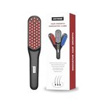 Zistrine Hair Growth Led Comb Red & Blue Light Therapy For scalp treatment & Vibration massage | Hair Fall control | Scalp Massage | Rechargeable & Portable | For Men & Women | All Hair Type