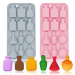 2 Pack 3D Apothecary Potion Bottle Silicone Molds 12 Cavity Halloween Themed Baking Mould Tray DIY Baking Tool for Chocolate Cake Dessert Candy Mousse Pastry Handmade Soap Crayons Cupcake Topper