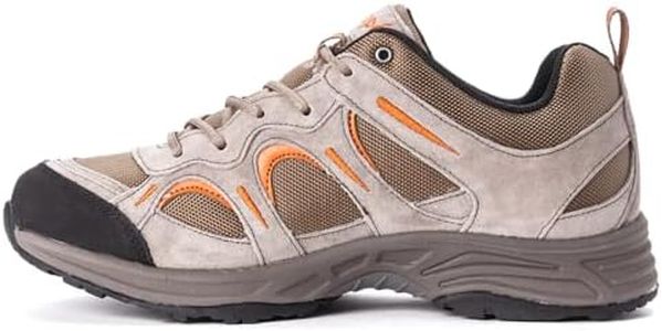 Propét Mens Connelly Walking Shoe, Gunsmoke/Orange, 13 XXXW US, Gunsmoke/Orange
