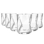 Bormioli Rocco Cassiopea Geometric Double Old Fashioned Tumbler Glasses Set - 410ml - Pack of 12