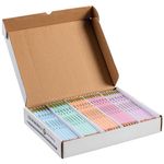 Ticonderoga Wood-Cased Pencils Master Pack, Pre-Sharpened, #2 HB Soft, Pastel Colors, 150 Count