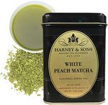 Harney & Sons White Peach Matcha Tea, Loose 4 Ounce tin