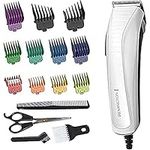 Remington HC5035 Corded Colour Cut Hair Clipper, White and Grey